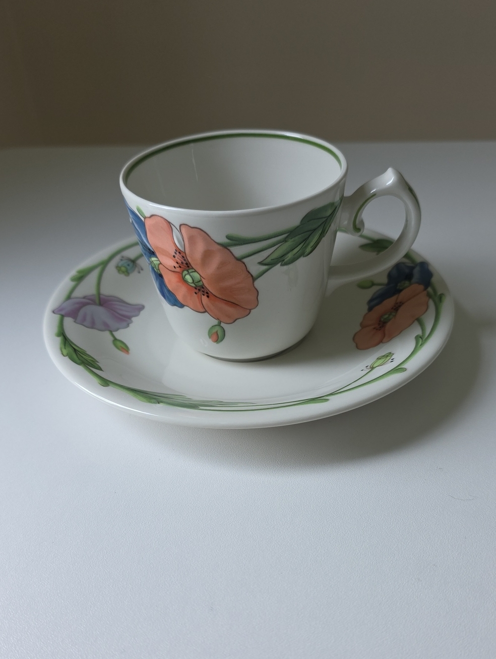 Villeroy & Boch Amapola Flat Cup and Saucer Set